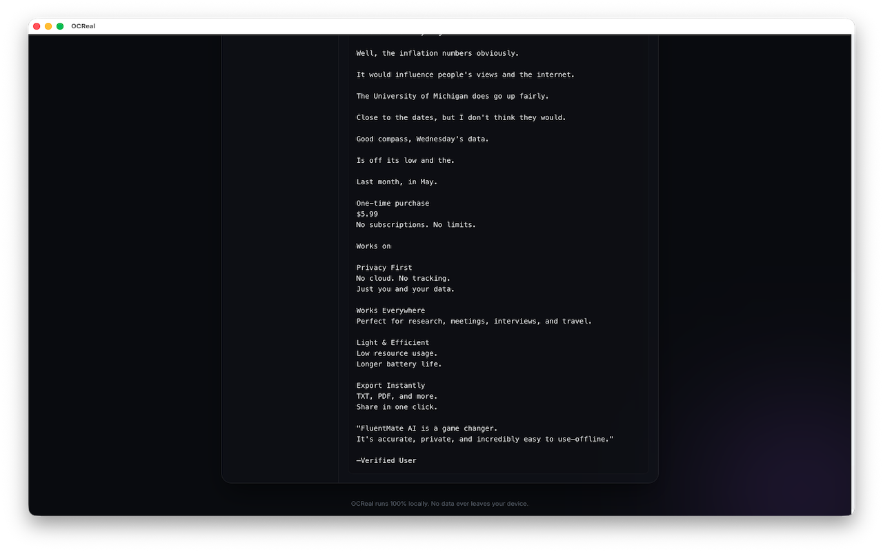 OCReal screenshot 4